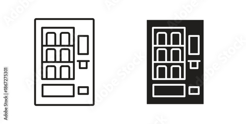 Vending machine icons Vector Symbol Design Illustration - for app or web. color editable