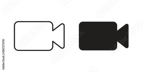 Video call icons Vector Symbol Design Illustration - for app or web. color editable