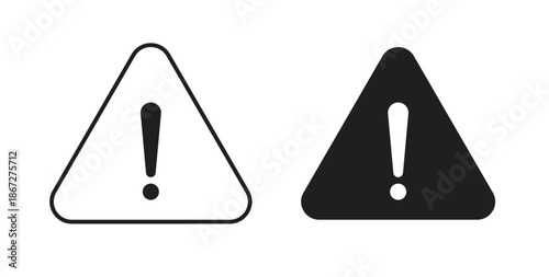 Warning triangle icons Vector Symbol Design Illustration - for app or web. color editable