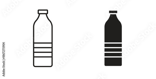 Water bottle icons Vector Symbol Design Illustration - for app or web. color editable