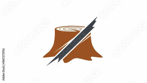 Tree Stump with a Pencil on Top.