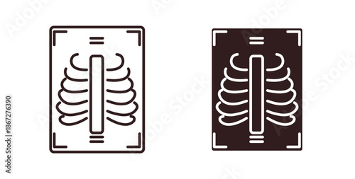 X ray icons Vector Symbol Design Illustration - for app or web. color editable