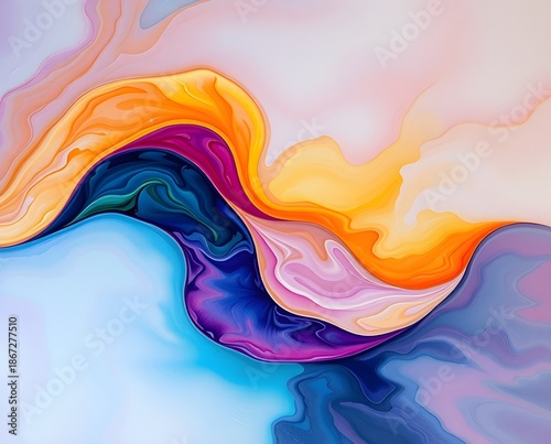 Surreal Sunset Landscape: 3D Painted Planets Floating Over Textured Abstract Waves