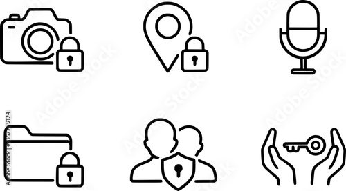 App access permissions control icons