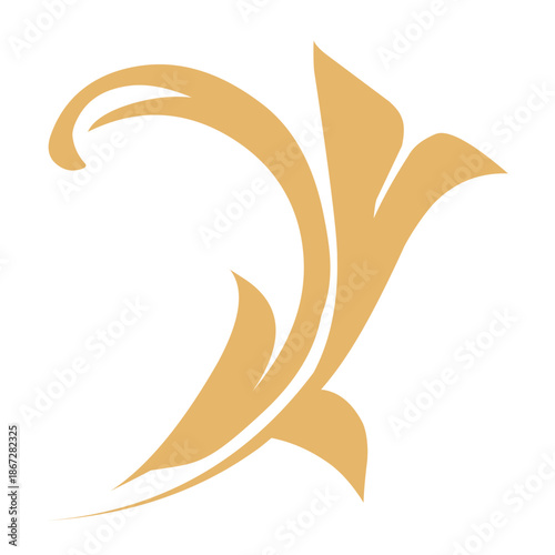 Golden Flourishes calligraphic vector