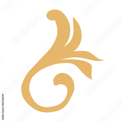 Golden Flourishes calligraphic vector