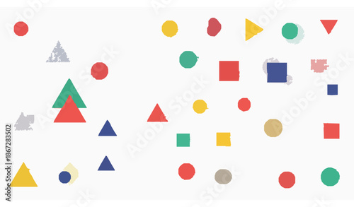 Trendy Memphis geometric shapes vector set with 100 colorful retro elements for banners and posters