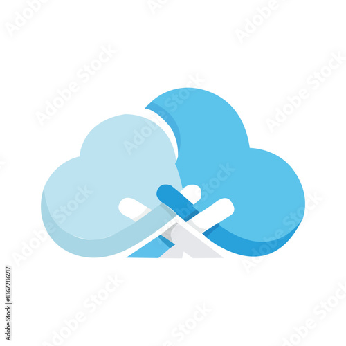 Cloud Computing Sync Technology Icon