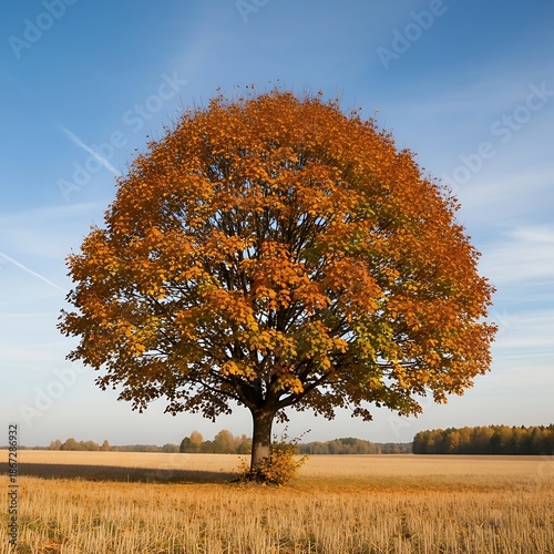 Autumn Tree in a Field.