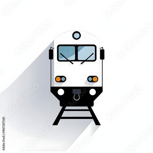 train icon on square internet button