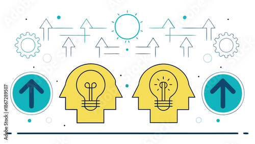 Innovative business ideas and teamwork concept with lightbulbs