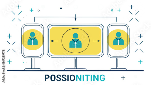 Modern business concept for targeting and positioning strategy
