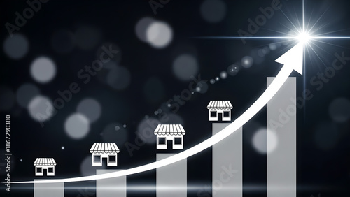 Business Growth Franchise Expansion Retail Success Dark Background