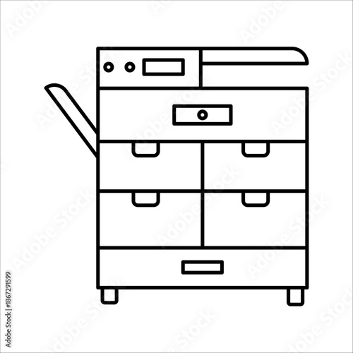 Copy machine icon isolated on white background