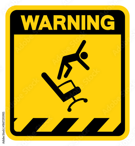 This Seat Is Not To Be Occupied While Vehicle Is In Motion Warning Sign, Vector Illustration, Isolate On White Background Label. EPS10