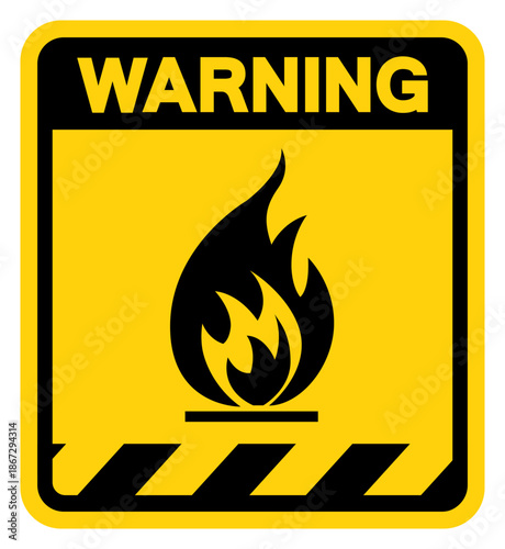 Flammable Symbol Sign, Vector Illustration, Isolate On White Background Label. EPS10