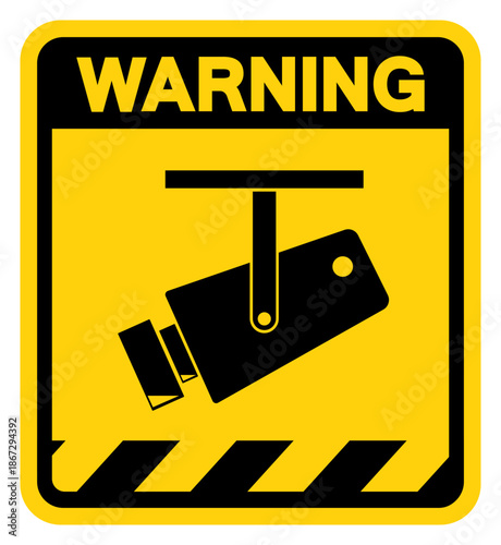CCTV Security Camera Warning Sign, Vector Illustration, Isolate On White Background Label. EPS10