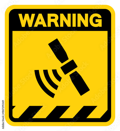 Gps Protected Vehicle Warning Sign, Vector Illustration, Isolate On White Background Label. EPS10