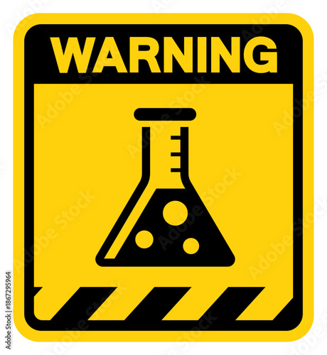 Lab Area Warning Sign, Vector Illustration, Isolate On White Background Label. EPS10