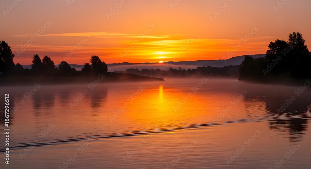Obraz premium sunrise over the river