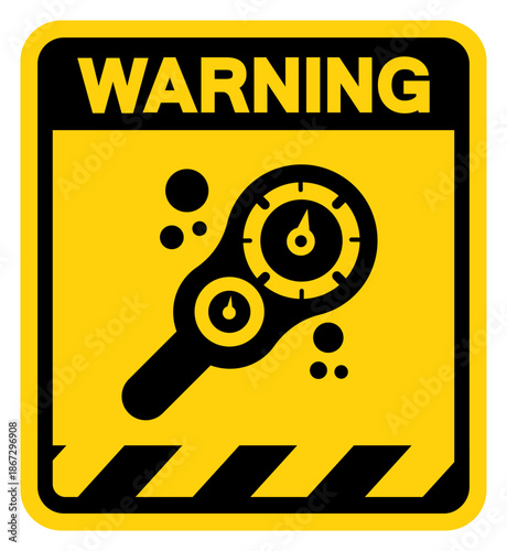 Scuba Area Warning Sign, Vector Illustration, Isolate On White Background Label. EPS10