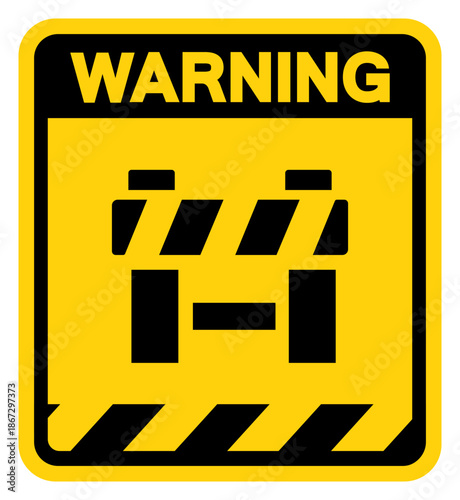 Construction Area Warning Sign, Vector Illustration, Isolate On White Background Label. EPS10