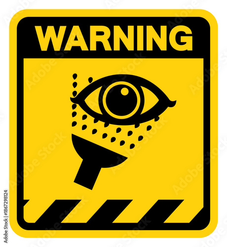 Emergency Eye Wash Warning Sign, Vector Illustration, Isolate On White Background Label. EPS10