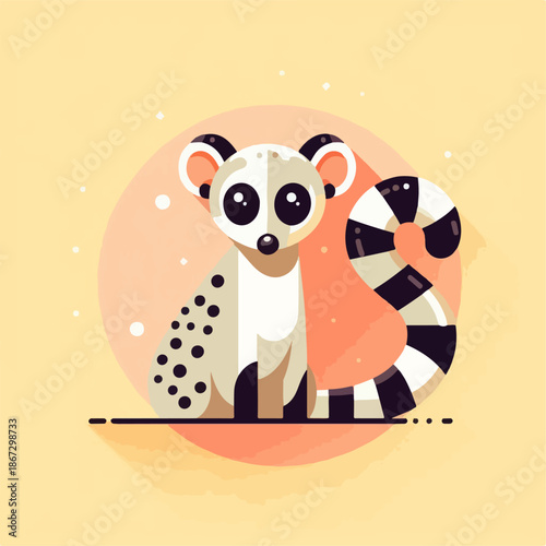 flat illustration of a marsupial
