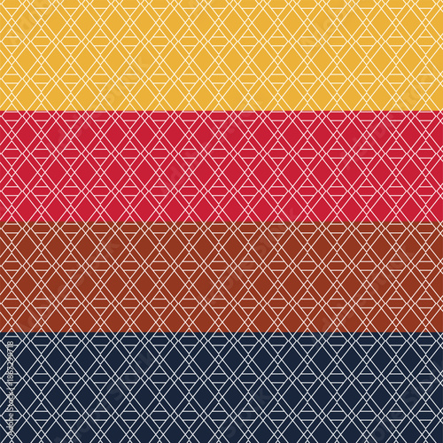 Seamless Geometric Diamond Pattern for Textile and Wallpaper