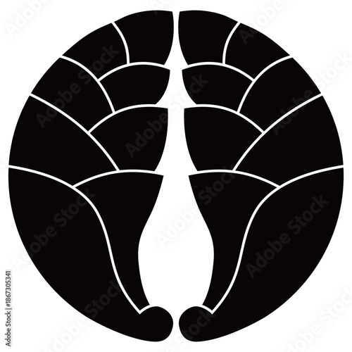 家紋です。八つ割り抱茗荷といいます。