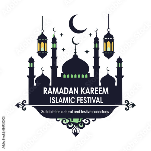 Ramadan kareem islamic festival Vector
