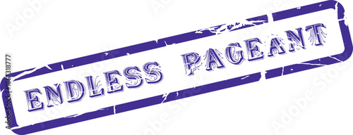 Endless Pageant Competition Event Promotion Purple Grunge Stamp Imprint Design