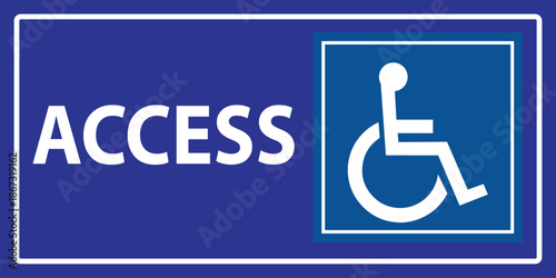 Braille Tactile Accessible Entry Access Sign Victor Illustration