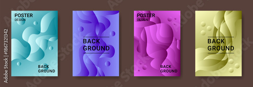 Colorful Abstract Cover Design: A collection of vibrant and abstract cover designs with dynamic shapes and gradients, ideal for posters and backgrounds.