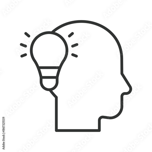 Bright idea concept, icon in line design. bright idea, creativity, inspiration, thinking, insight, solution, imagination on white background vector. bright idea editable stroke icon