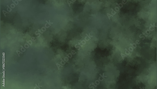 Dark Green Abstract Texture Background. Deep Emerald Watercolor Wash Texture