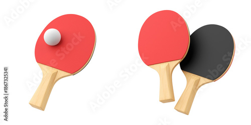 3D Ping Pong Paddles Illustration