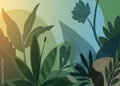 green leaves background