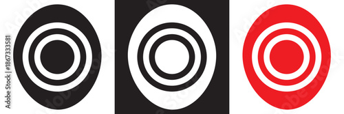 Target icon with mouse cursor arrow. Simple target symbol with cursor arrow representing focus, precision, clicking, goal setting, and digital interaction concepts.EPS10/AI.