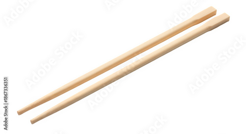 chopsticks on white background