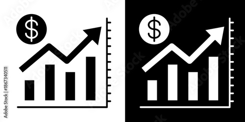 Rapid Revenue  Icon Set White Glyph Style Collection