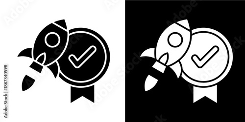 Accelerator Award  Icon Set White Glyph Style Collection