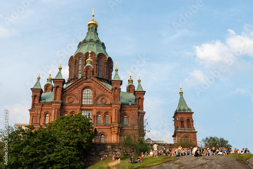 Wallpaper Mural Uspenski Cathedral, the iconic red-brick Orthodox church of Helsinki, Finland, photographed in summer. Torontodigital.ca