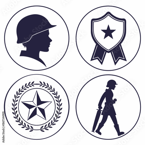 Military badges and insignia