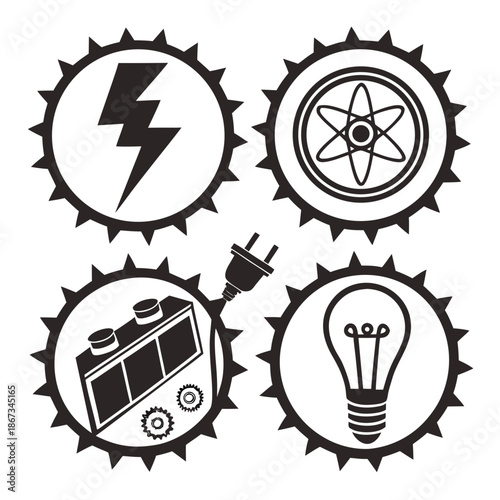 Energy and innovation icons