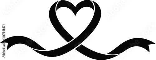 Vector illustration of a black cat and a shark in an abstract background featuring a red heart shape symbol and romantic couple silhouette for a Valentine holiday card design