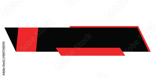 Modern Red Black Lower Third Graphic for News, YouTube and Broadcast