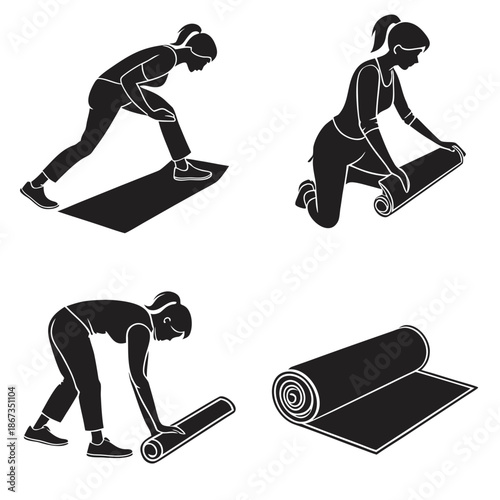 Yoga mat exercise sequence