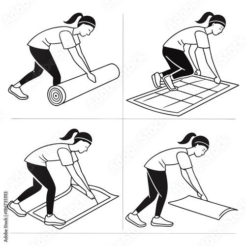 Yoga mat setup instructions