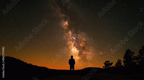 silhouette of a man standing on a rock